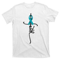 Ovarian Cancer Faith Ovarian Cancer Awareness Support T-Shirt