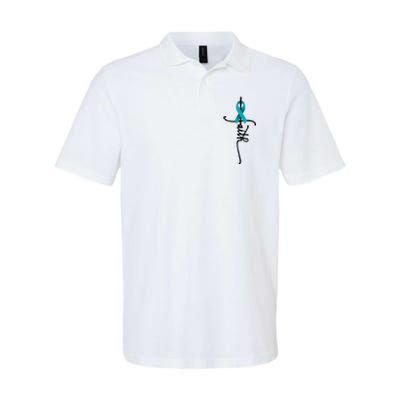 Ovarian Cancer Faith Ovarian Cancer Awareness Support Softstyle Adult Sport Polo