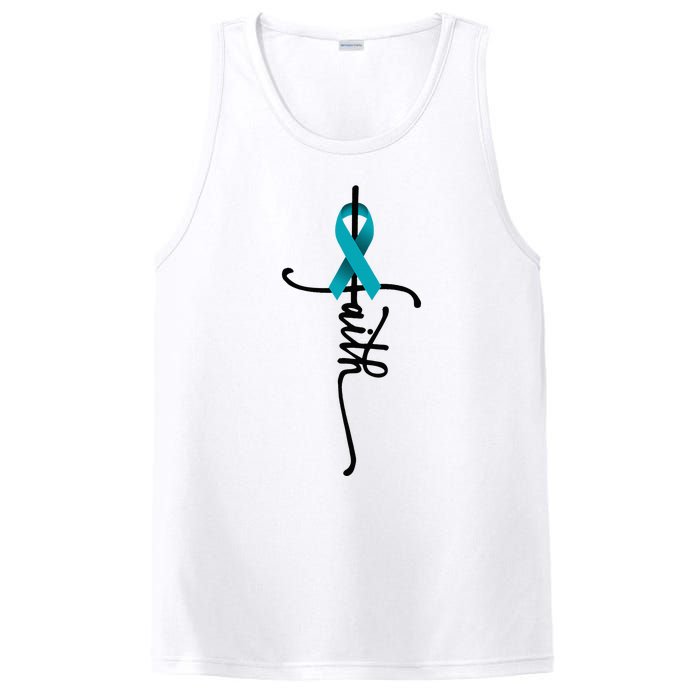 Ovarian Cancer Faith Ovarian Cancer Awareness Support PosiCharge Competitor Tank