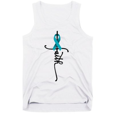 Ovarian Cancer Faith Ovarian Cancer Awareness Support Tank Top