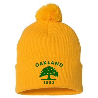 Oakland City Flag State Of California The Bay Area Town Pom Pom 12in Knit Beanie