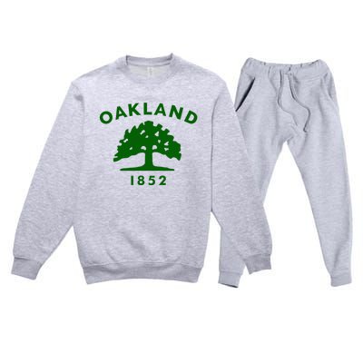 Oakland City Flag State Of California The Bay Area Town Premium Crewneck Sweatsuit Set