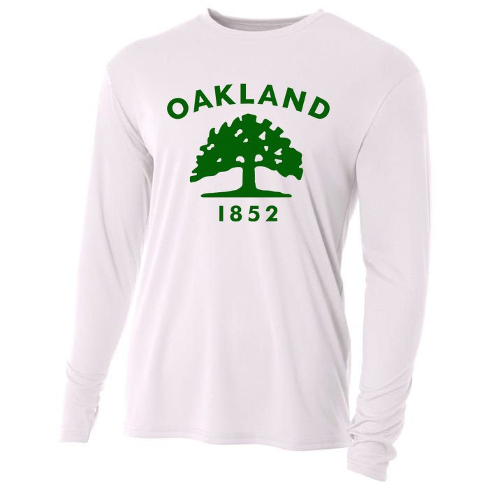 Oakland City Flag State Of California The Bay Area Town Cooling Performance Long Sleeve Crew