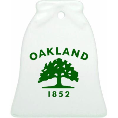 Oakland City Flag State Of California The Bay Area Town Ceramic Bell Ornament