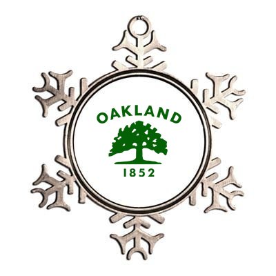 Oakland City Flag State Of California The Bay Area Town Metallic Star Ornament