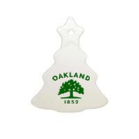 Oakland City Flag State Of California The Bay Area Town Ceramic Tree Ornament