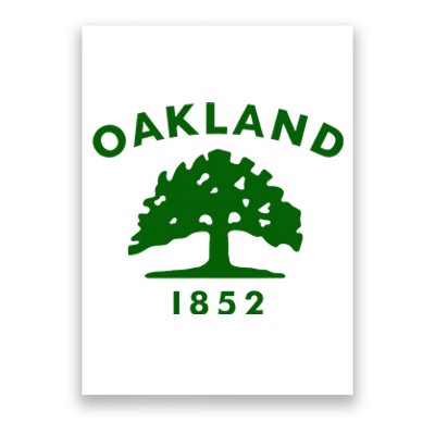 Oakland City Flag State Of California The Bay Area Town Poster