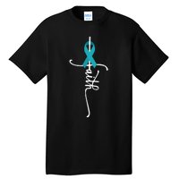 Ovarian Cancer Faith Ovarian Cancer Awareness Tall T-Shirt