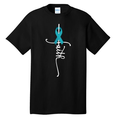 Ovarian Cancer Faith Ovarian Cancer Awareness Tall T-Shirt