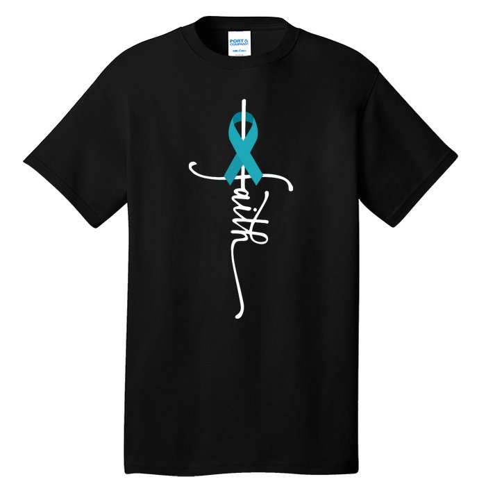 Ovarian Cancer Faith Ovarian Cancer Awareness Tall T-Shirt