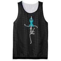 Ovarian Cancer Faith Ovarian Cancer Awareness Mesh Reversible Basketball Jersey Tank