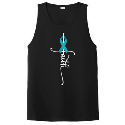 Ovarian Cancer Faith Ovarian Cancer Awareness PosiCharge Competitor Tank