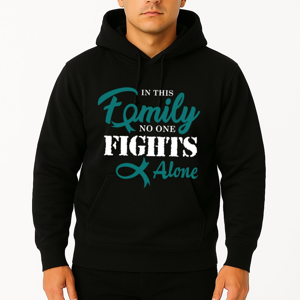 Ovarian Cancer Fight Cancer Ribbon Hoodie