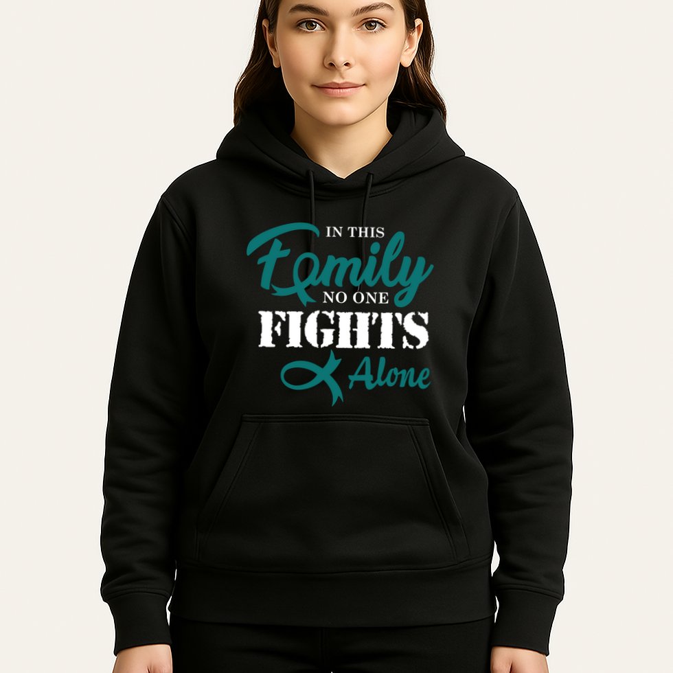 Ovarian Cancer Fight Cancer Ribbon Hoodie