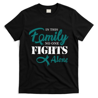 Ovarian Cancer Fight Cancer Ribbon T-Shirt