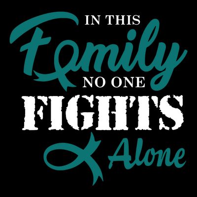 Ovarian Cancer Fight Cancer Ribbon T-Shirt