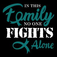 Ovarian Cancer Fight Cancer Ribbon Drawstring Bag