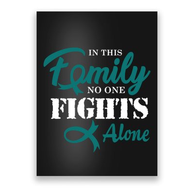 Ovarian Cancer Fight Cancer Ribbon Poster