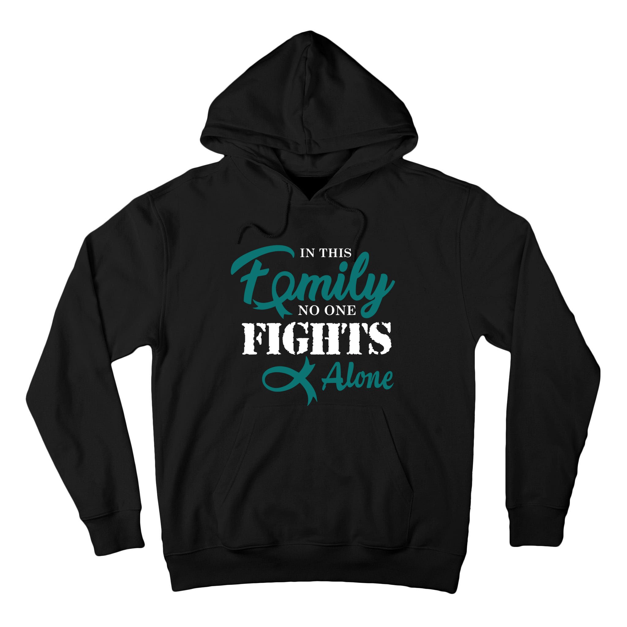 Ovarian Cancer Fight Cancer Ribbon Tall Hoodie