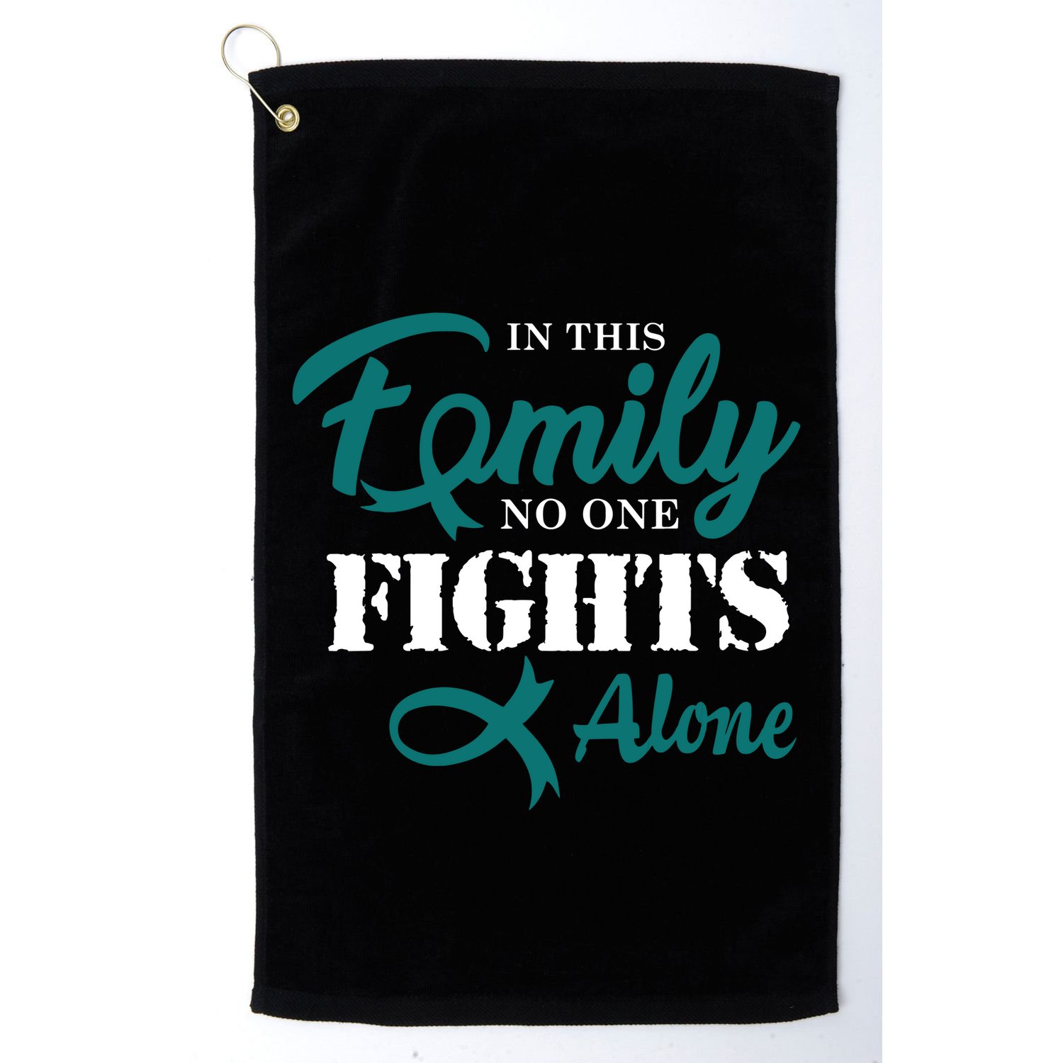 Ovarian Cancer Fight Cancer Ribbon Golf Towel