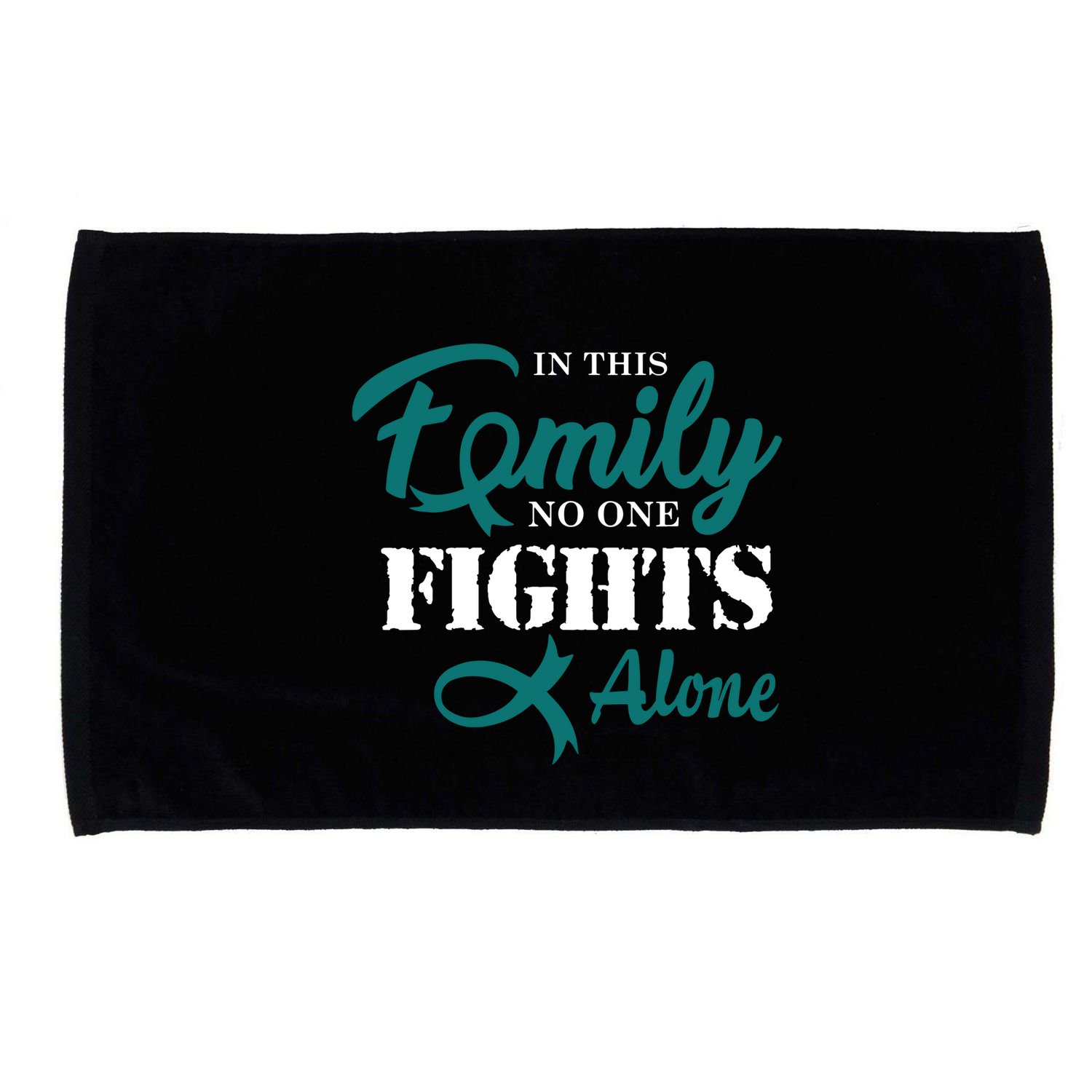 Ovarian Cancer Fight Cancer Ribbon Microfiber Hand Towel
