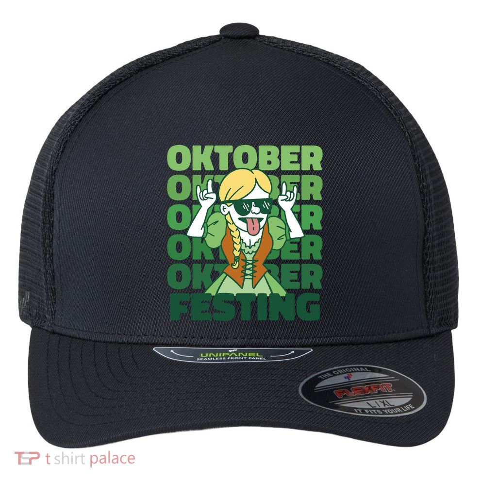 Oktoberfest Celebration Festive German Flexfit Unipanel Trucker Cap