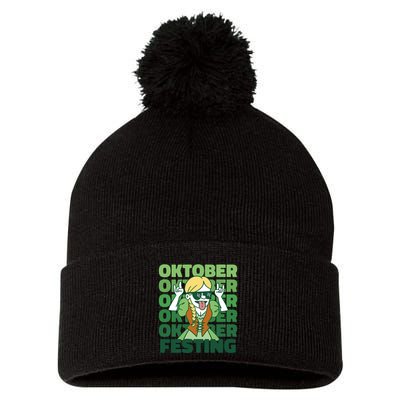 Oktoberfest Celebration Festive German Pom Pom 12in Knit Beanie