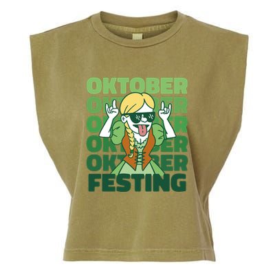 Oktoberfest Celebration Festive German Garment-Dyed Women's Muscle Tee