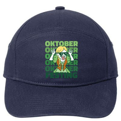 Oktoberfest Celebration Festive German 7-Panel Snapback Hat