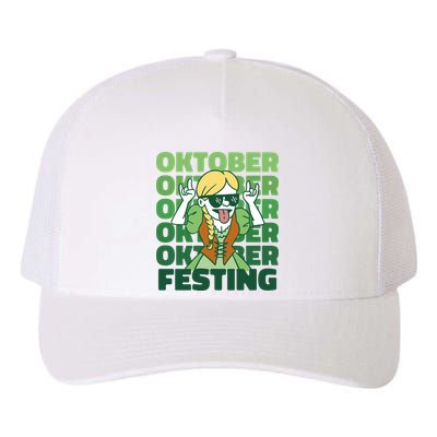 Oktoberfest Celebration Festive German Yupoong Adult 5-Panel Trucker Hat