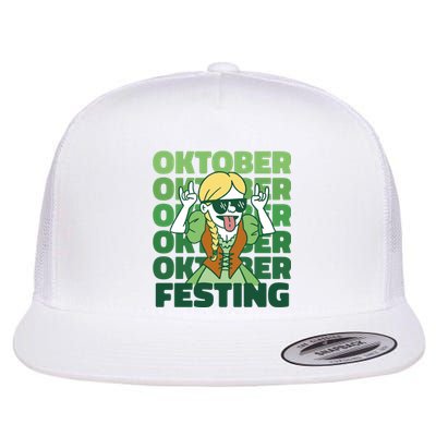 Oktoberfest Celebration Festive German Flat Bill Trucker Hat