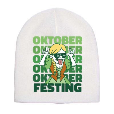 Oktoberfest Celebration Festive German Short Acrylic Beanie