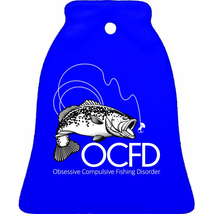 OCFD Fishing Ceramic Bell Ornament