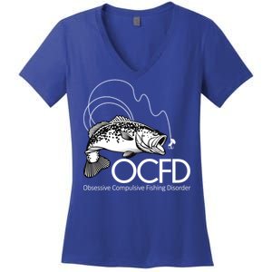 OCFD Fishing Women's V-Neck T-Shirt