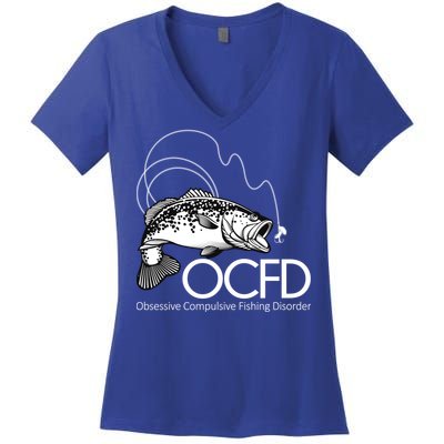 OCFD Fishing Women's V-Neck T-Shirt