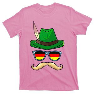 Oktoberfest Costume German Face Glasses Bavarian Halloween T-Shirt