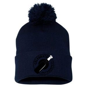 Oktoberfest Celebration Graphic Pom Pom 12in Knit Beanie