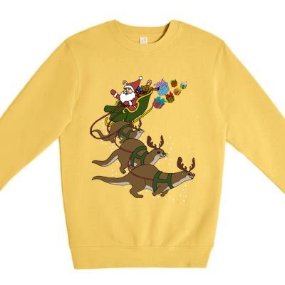 Otter Christmas Gift Premium Crewneck Sweatshirt