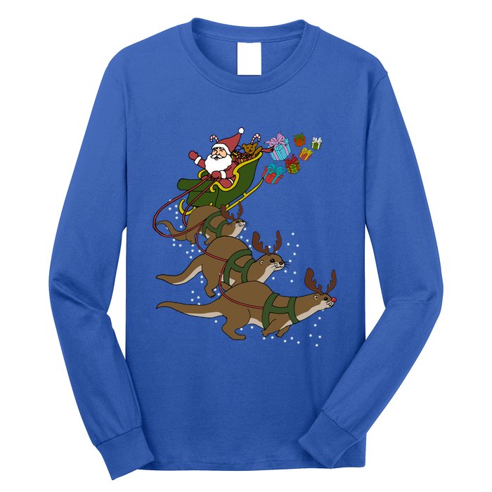 Otter Christmas Gift Long Sleeve Shirt