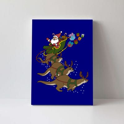 Otter Christmas Gift Canvas