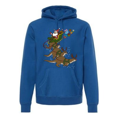 Otter Christmas Gift Premium Hoodie