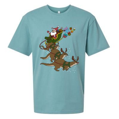 Otter Christmas Gift Sueded Cloud Jersey T-Shirt