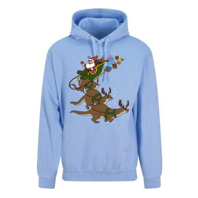 Otter Christmas Gift Unisex Surf Hoodie