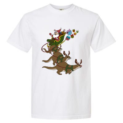 Otter Christmas Gift Garment-Dyed Heavyweight T-Shirt