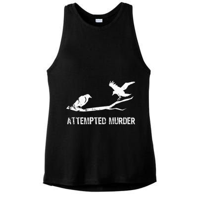 Ornithology Crows Grunge literary readers Ladies PosiCharge Tri-Blend Wicking Tank