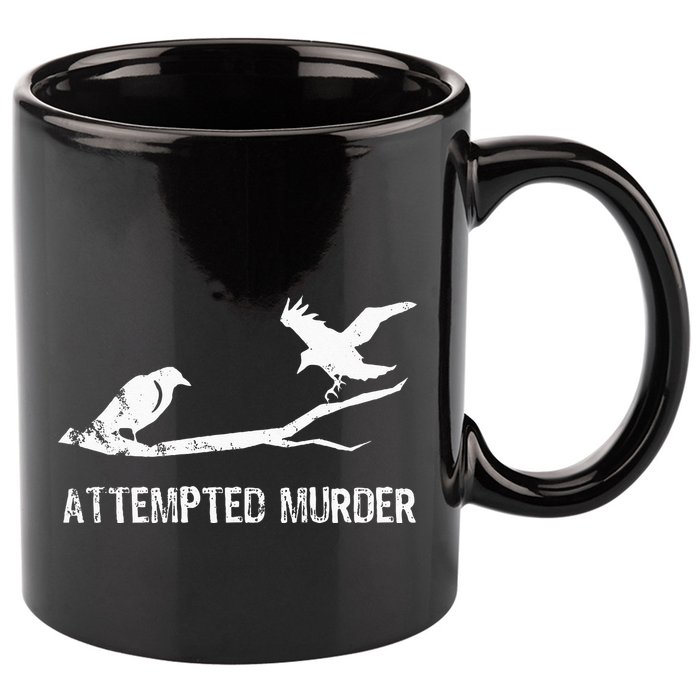 Ornithology Crows Grunge literary readers 11oz C Handle Ceramic Mug