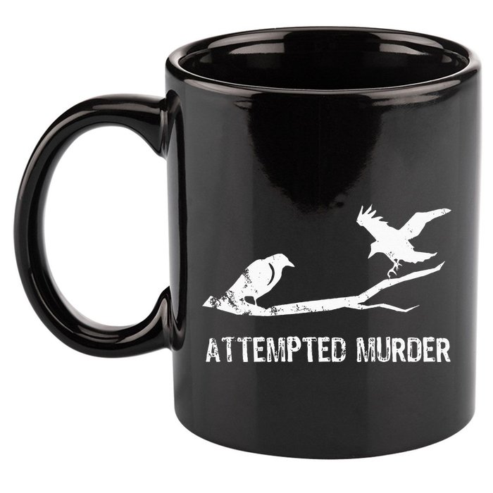 Ornithology Crows Grunge literary readers 11oz C Handle Ceramic Mug