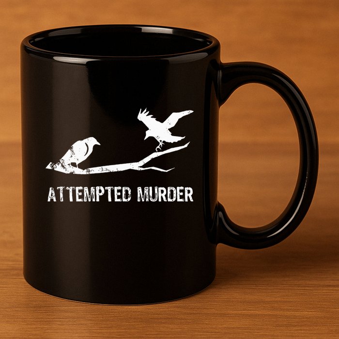 Ornithology Crows Grunge literary readers 11oz C Handle Ceramic Mug