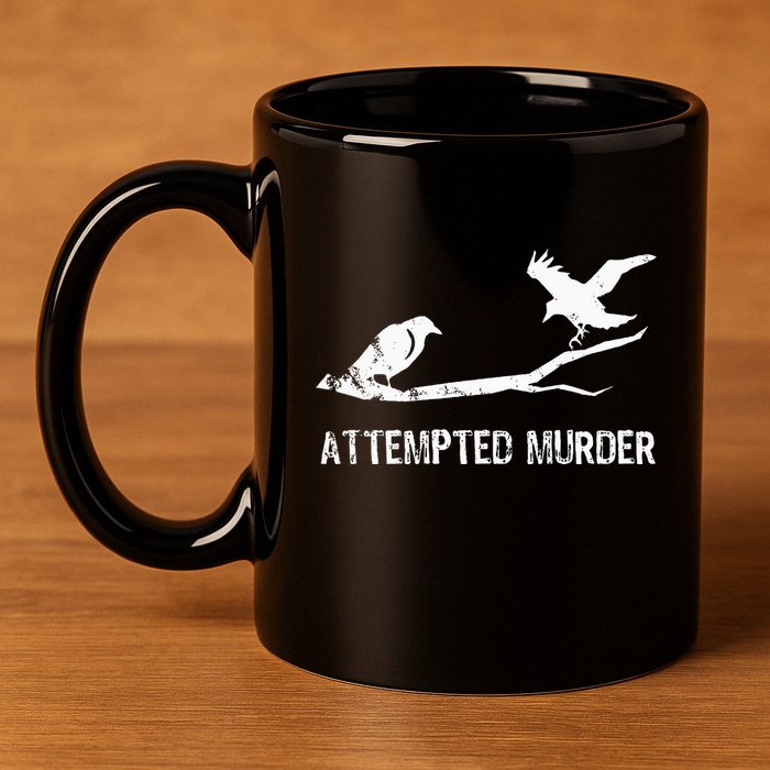 Ornithology Crows Grunge literary readers 11oz C Handle Ceramic Mug