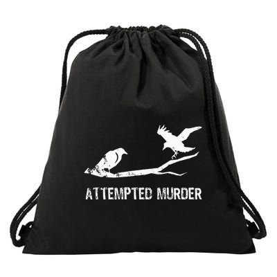 Ornithology Crows Grunge literary readers Drawstring Bag